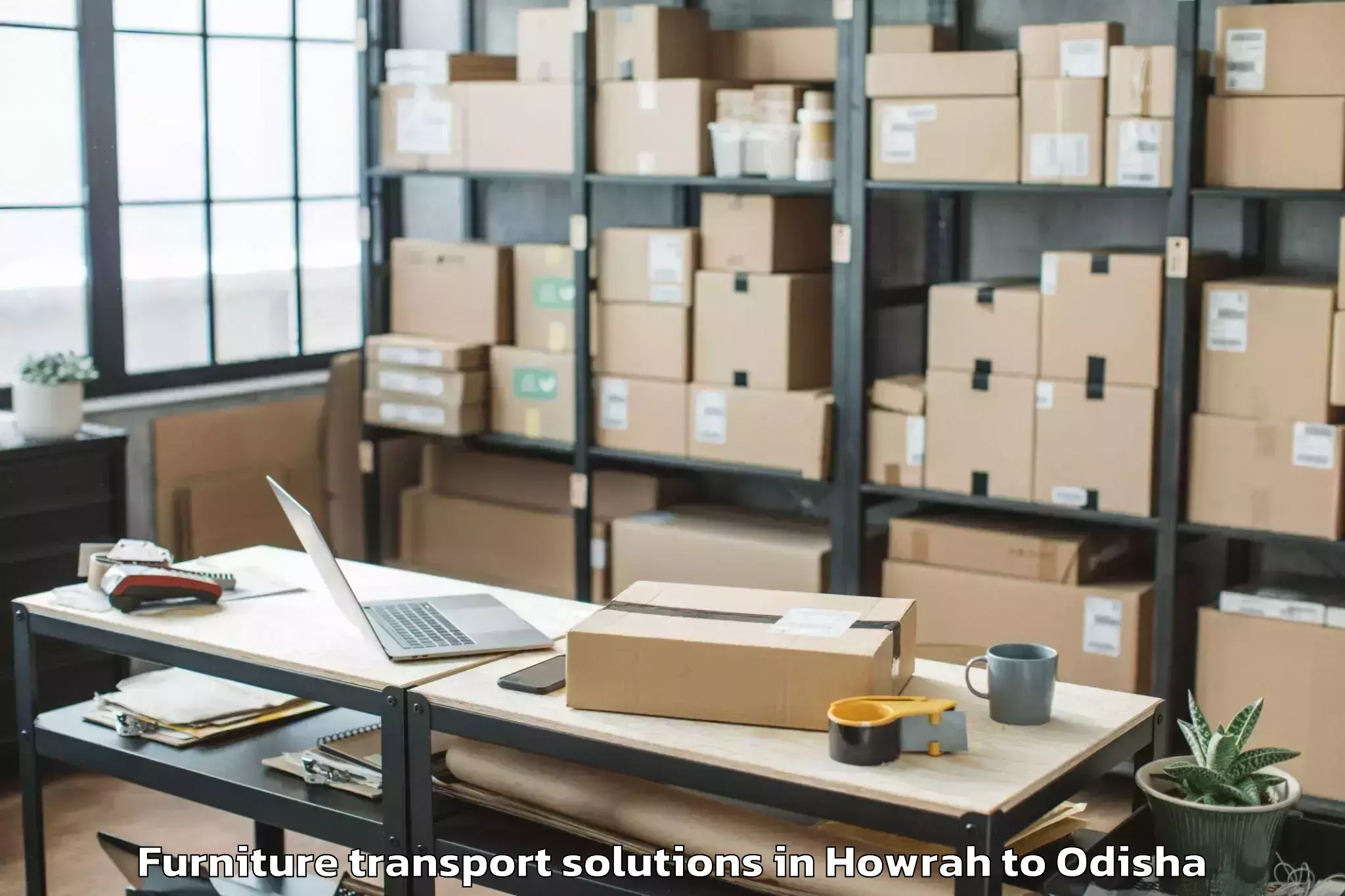 Trusted Howrah to Bhadrak Rural Furniture Transport Solutions